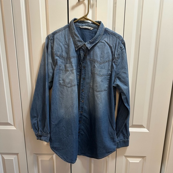 Denim Button-Up Shirt - Picture 1 of 5